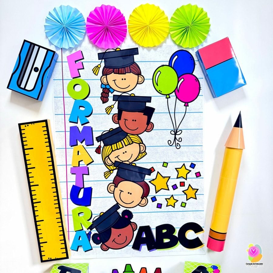 como fazer painel formatura abc infantil diy