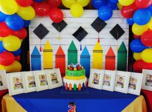 decoração formatura abc vs festa tema escolar