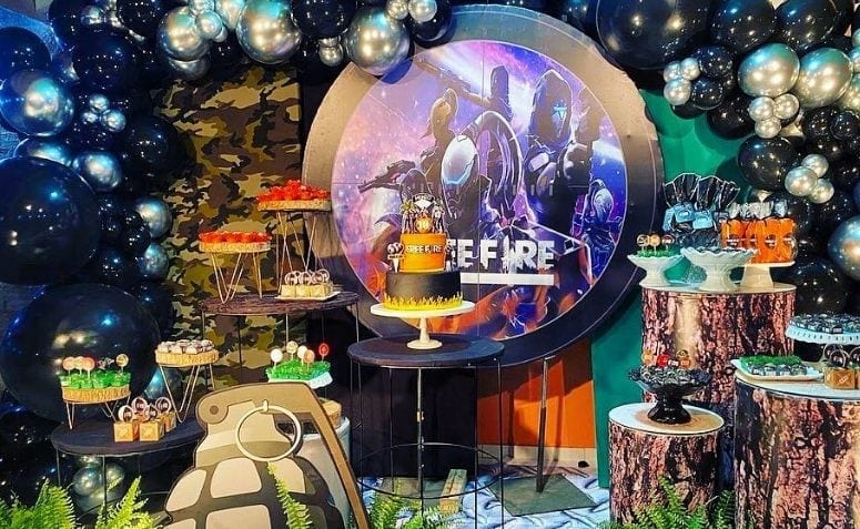 Paleta de Cores e Temas para uma Festa Free Fire Épica