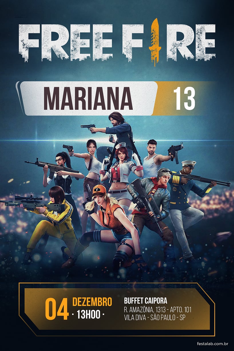 decoração free fire para imprimir