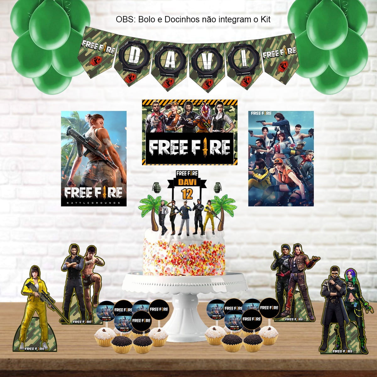 decoração free fire para imprimir vs comprar pronta