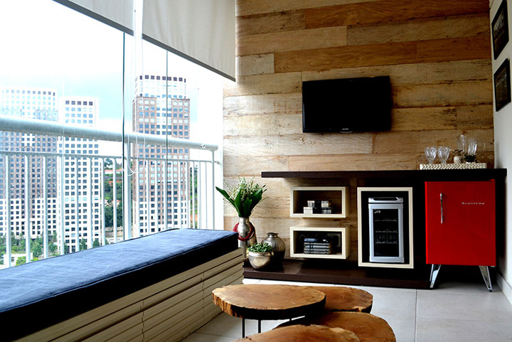 ideias criativas para decorar frigobar na sala