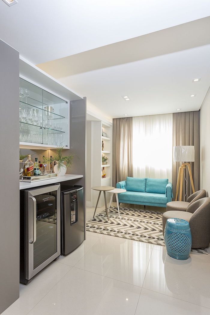 ideias criativas para decorar frigobar na sala