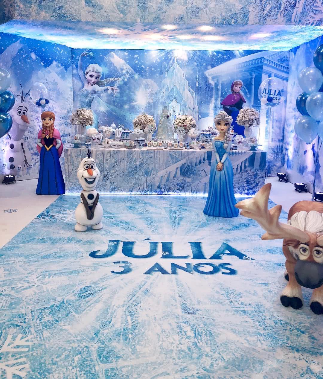 decoração frozen simples