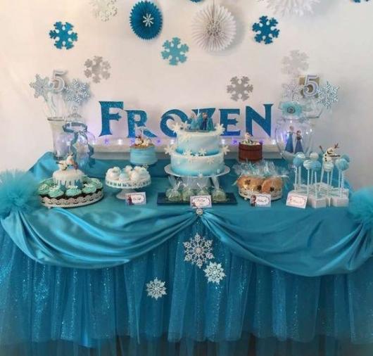 decoração frozen simples