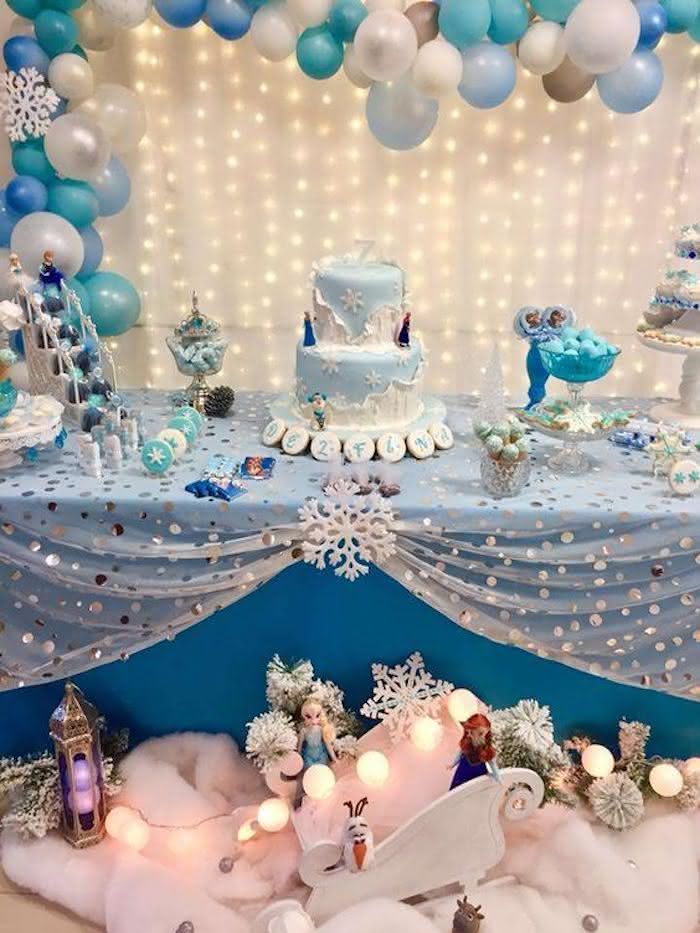 decoração frozen simples