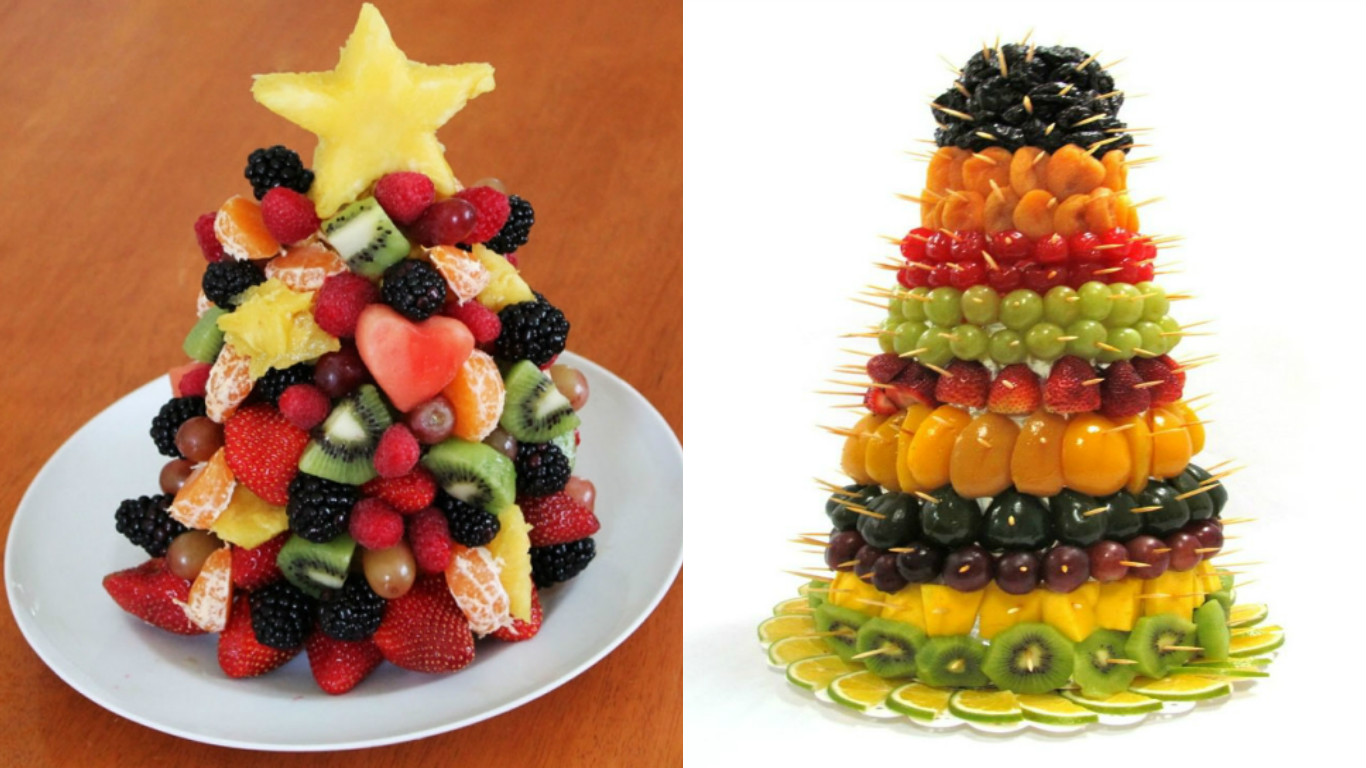frutas naturais versus artificiais decoração natal