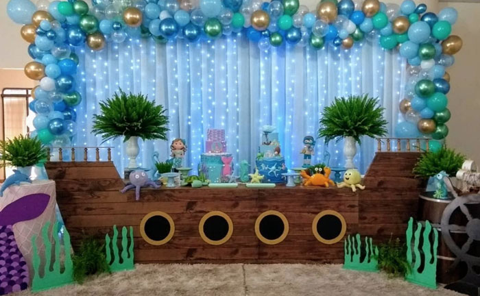 decoração fundo do mar