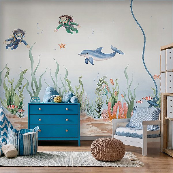 decoração fundo do mar