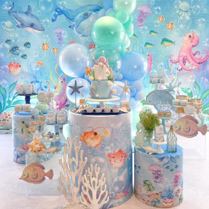 decoração fundo do mar