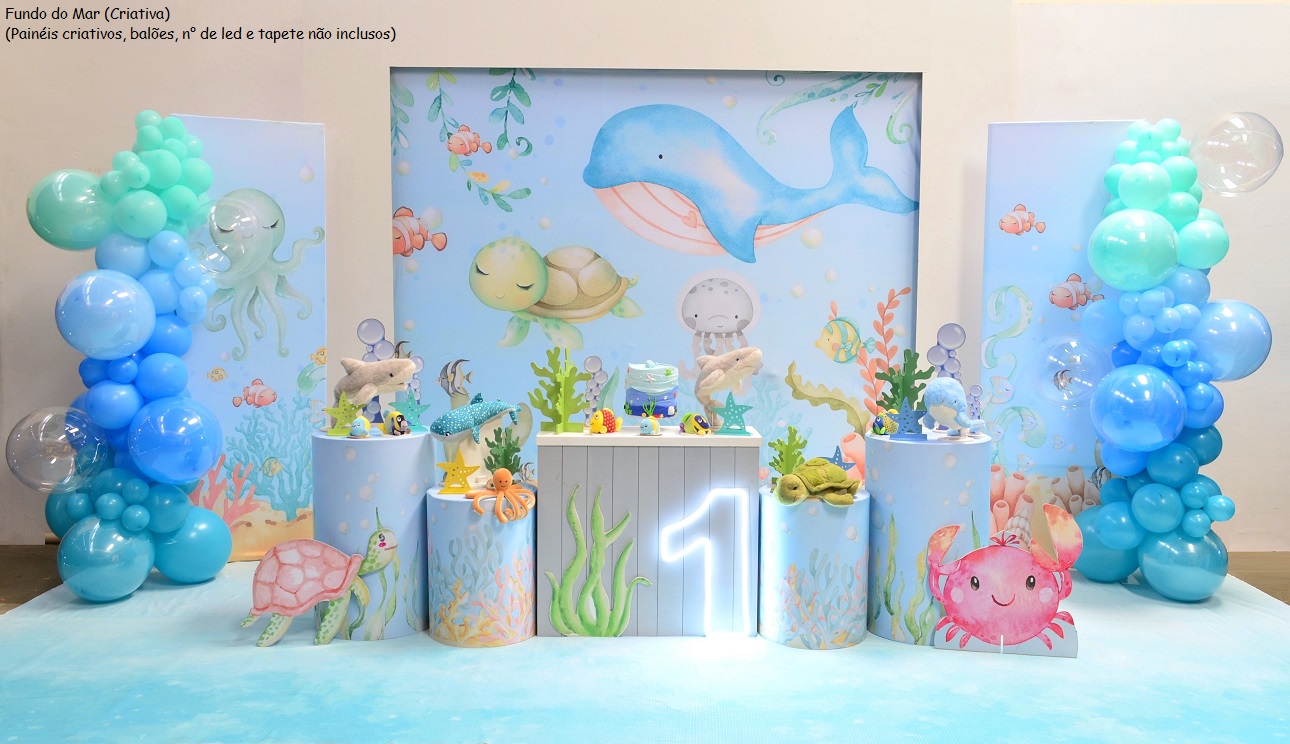 decoração fundo do mar