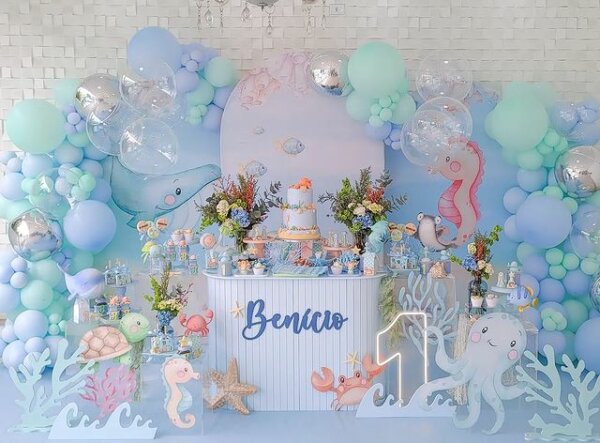 decoração fundo do mar luxo