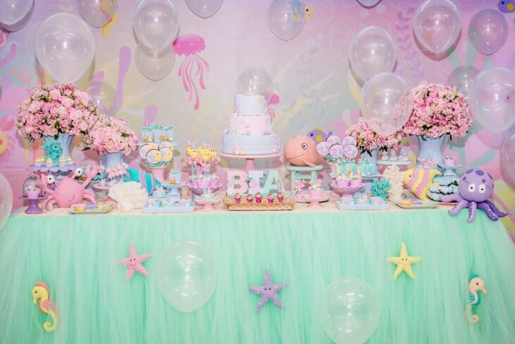 decoração fundo do mar menina