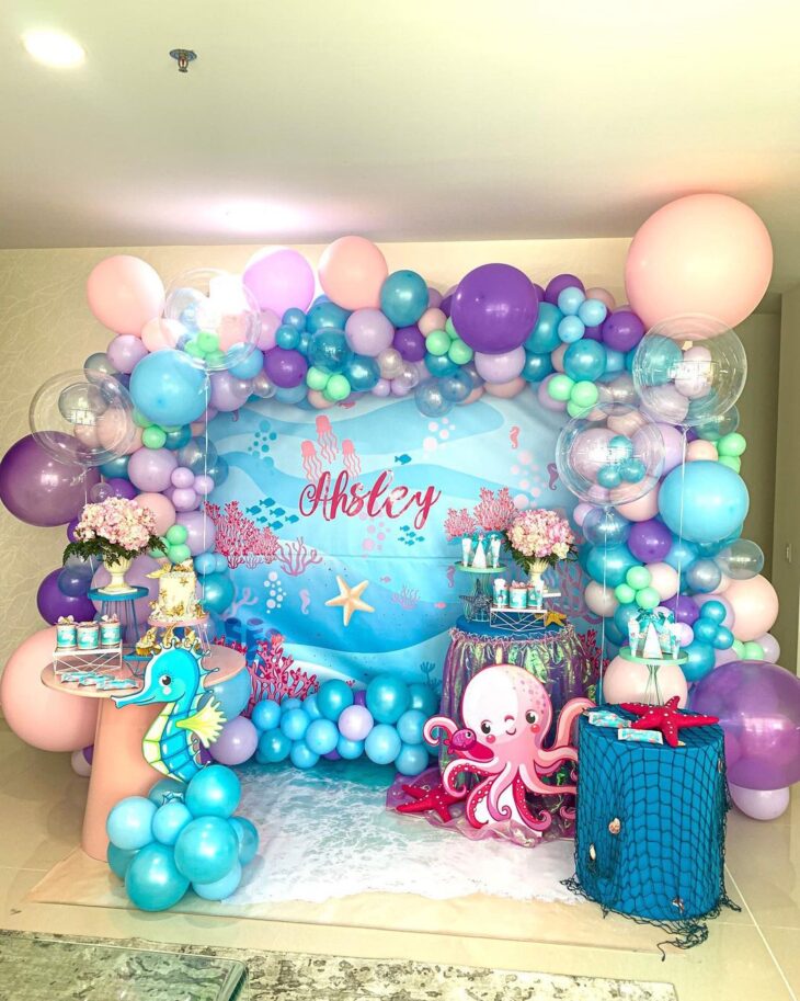 decoração fundo do mar menina