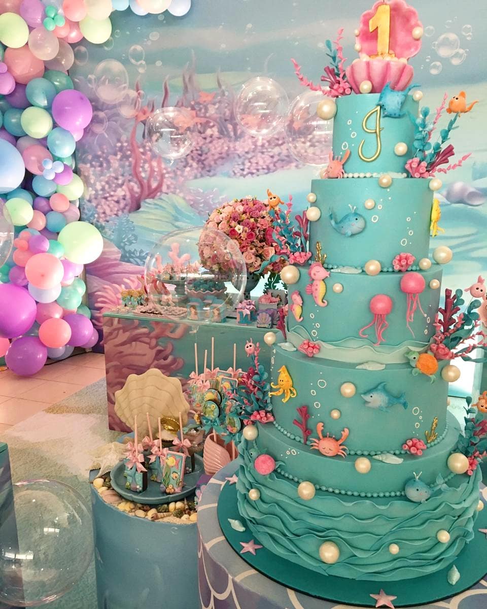 decoração fundo do mar menina