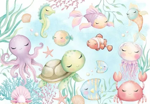 decoração fundo do mar menina
