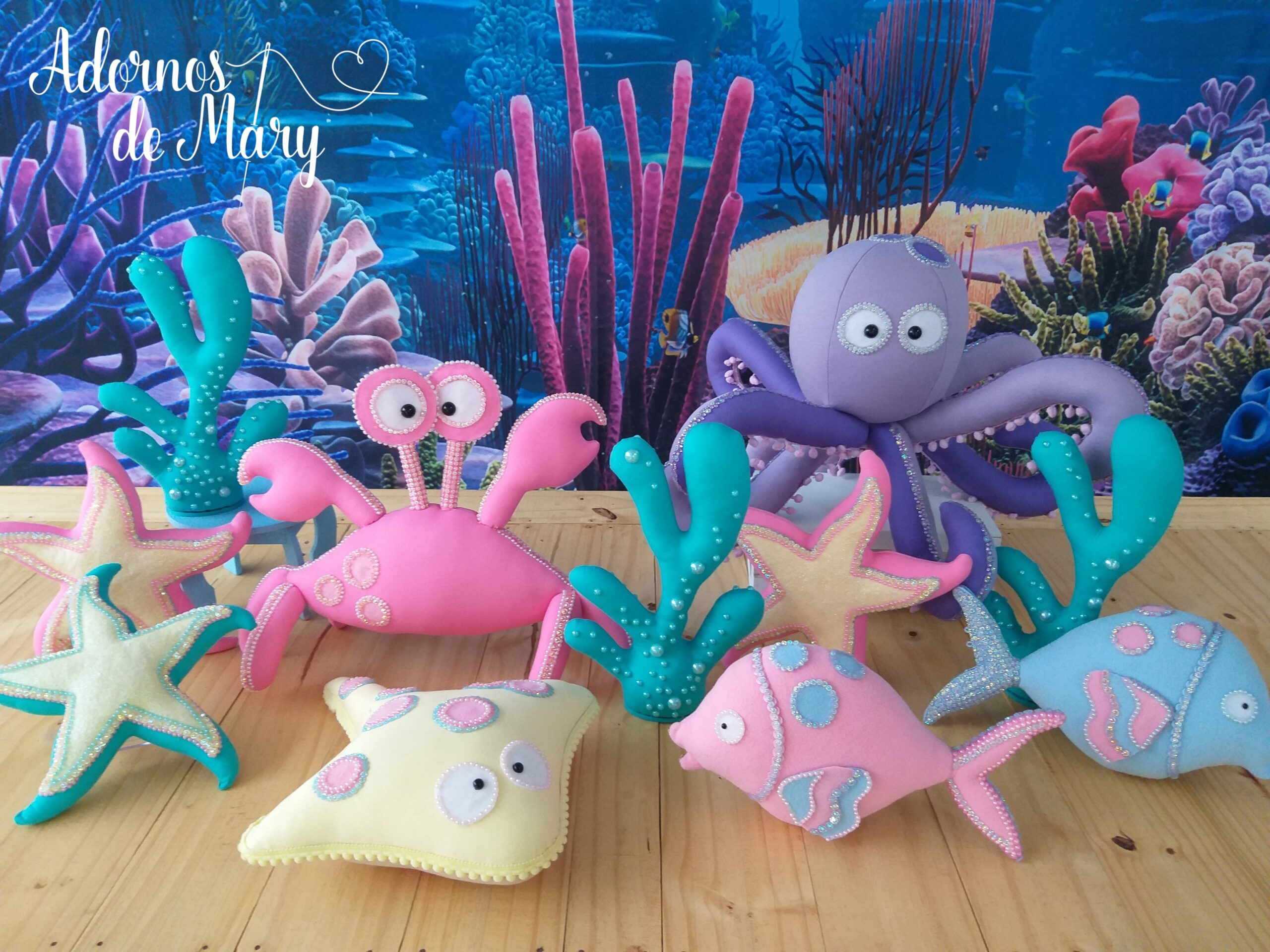 decoração fundo do mar menina