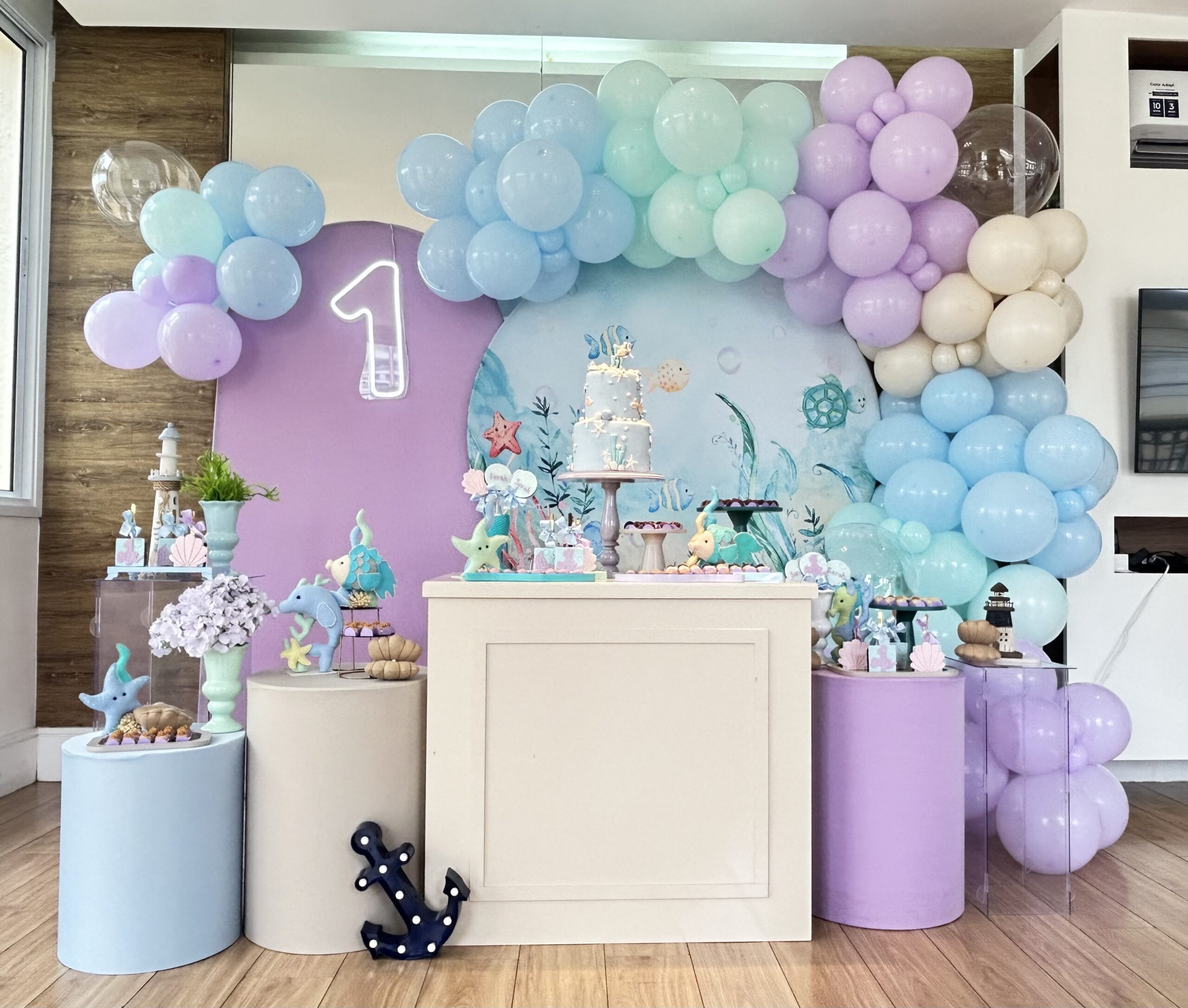 decoração fundo do mar menina