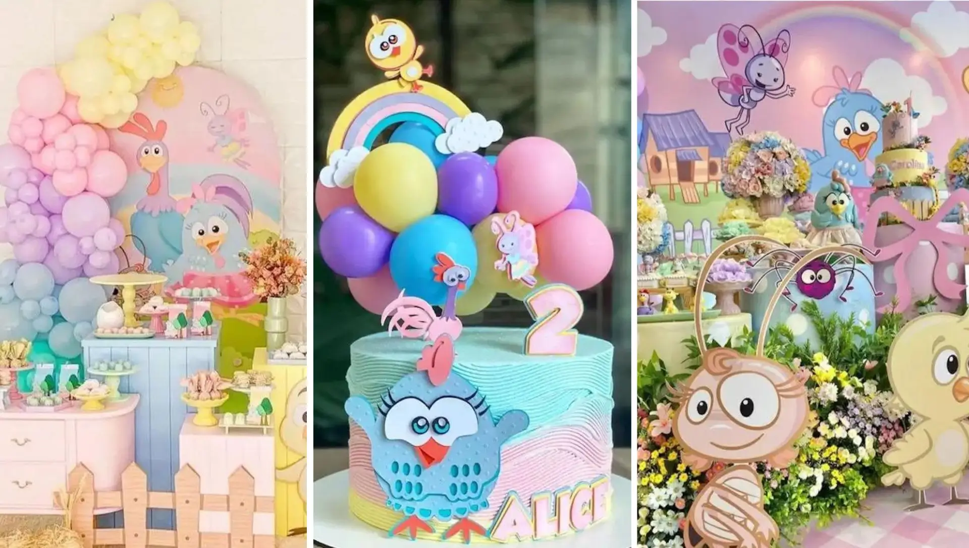 Ideias Criativas para Decoração de Festa Galinha Pintadinha Rosa