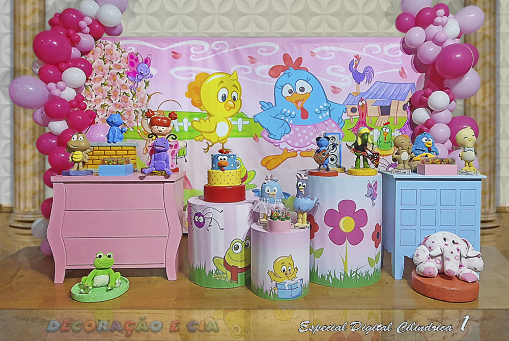 decoração galinha pintadinha rosa