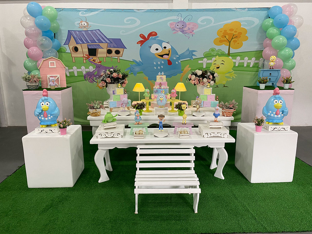 decoração galinha pintadinha rosa