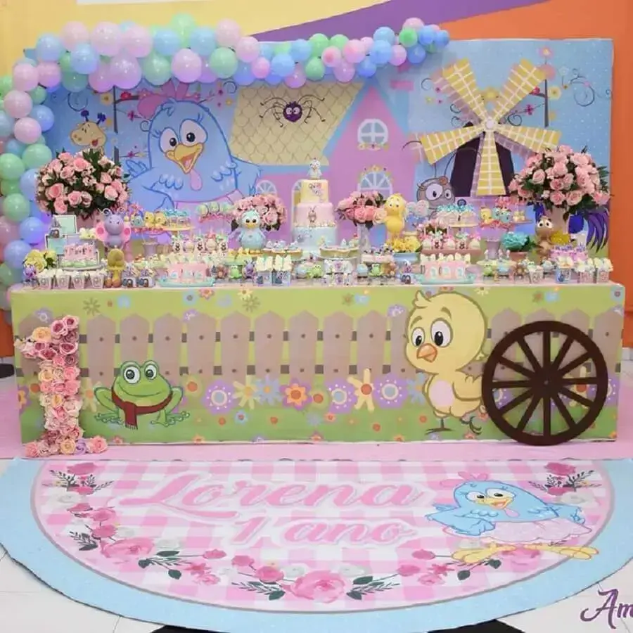 decoração galinha pintadinha rosa