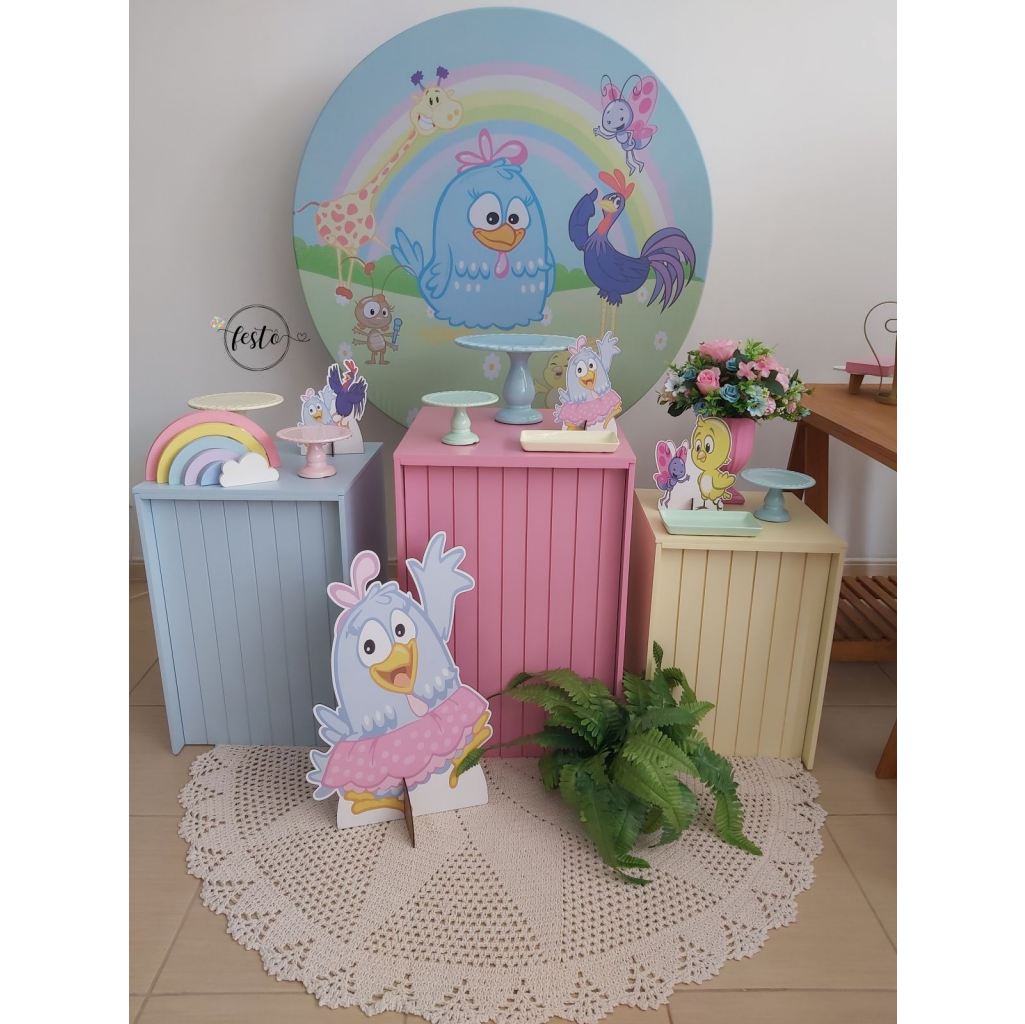 decoração galinha pintadinha rosa