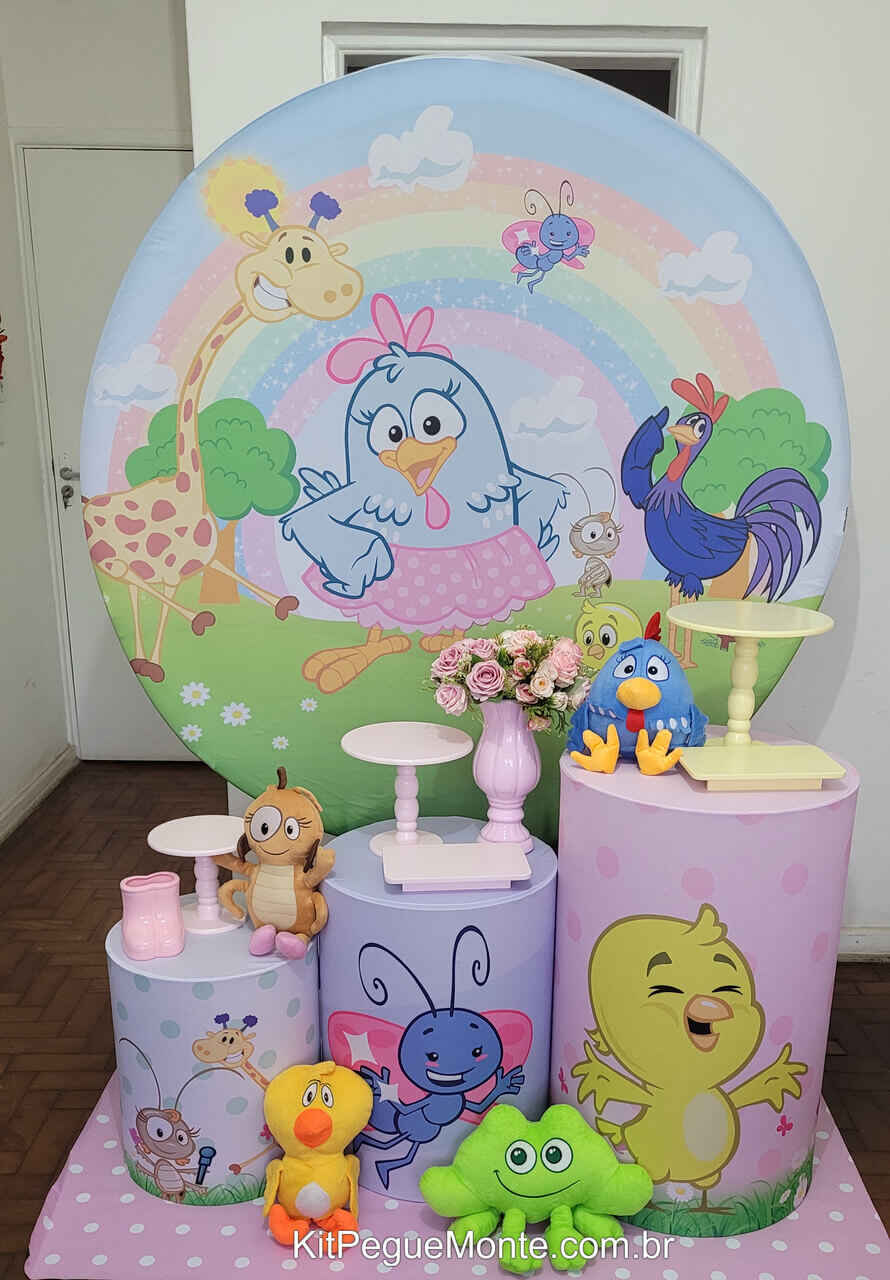 decoração galinha pintadinha rosa