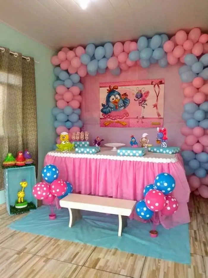 decoração galinha pintadinha rosa