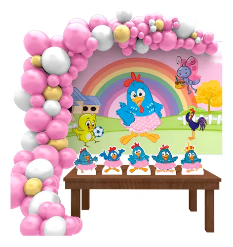 decoração galinha pintadinha rosa