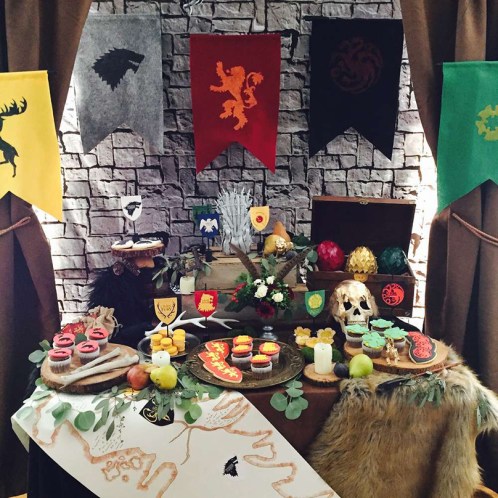 decoração game of thrones vs senhor dos anéis