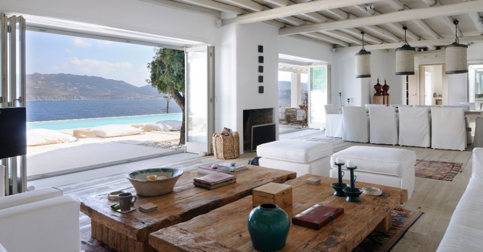 Decoração de quarto com tema de ilhas gregas: Santorini e Mykonos