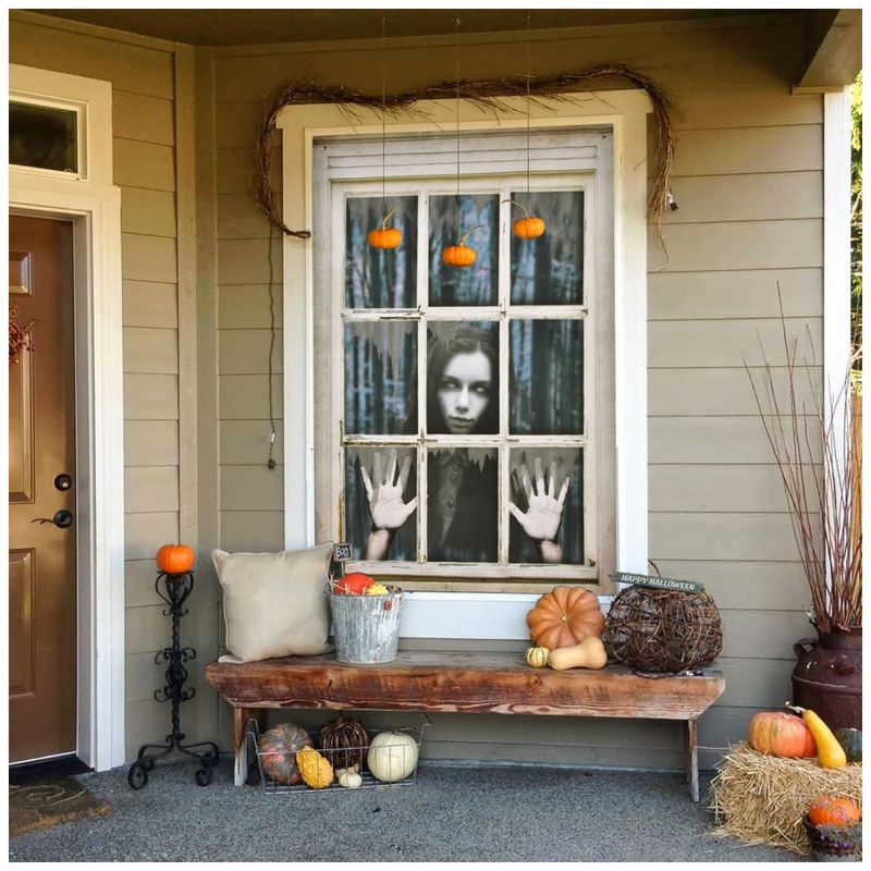decoração halloween janela
