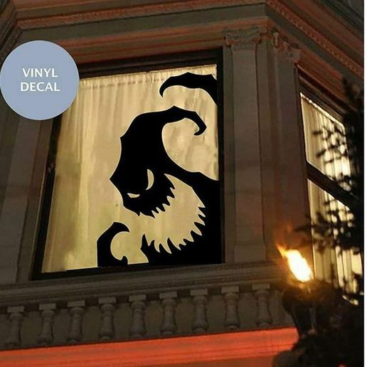 ideias criativas decoração halloween janela