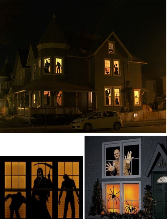 decoração halloween janela barata e fácil