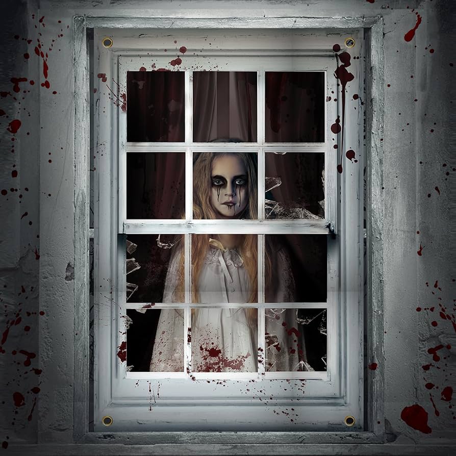 decoração halloween janela