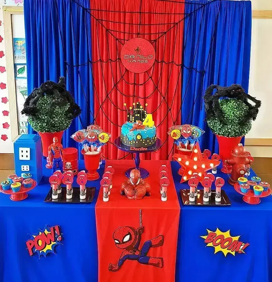 ideias criativas decoração homem aranha simples