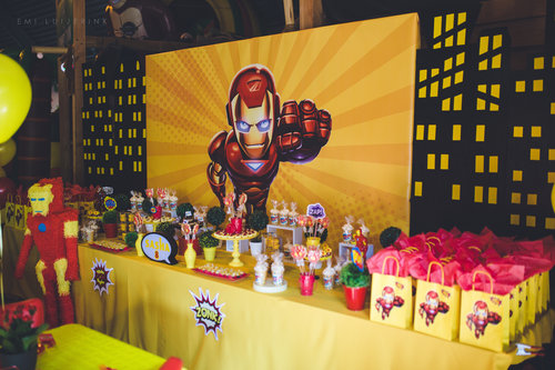 decoração homem ferro vs outros heróis luxo