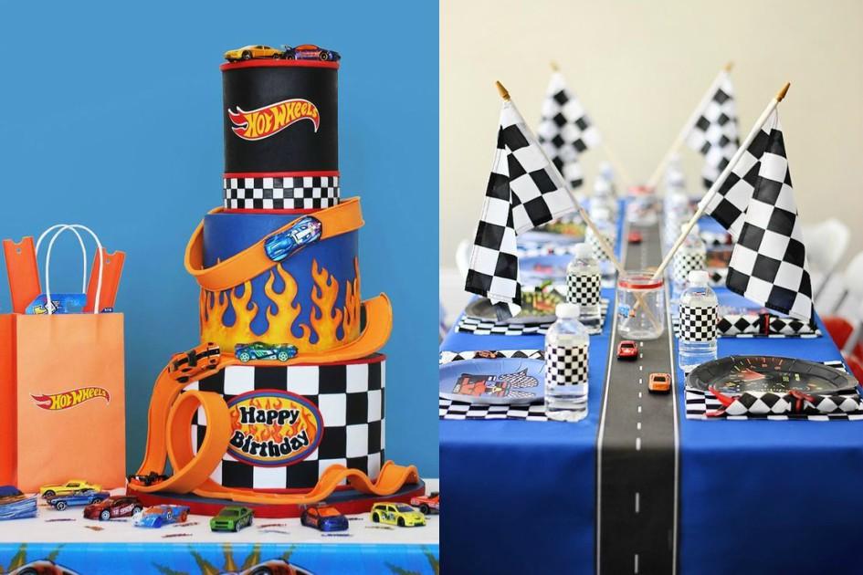 decoração hot wheels simples