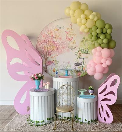 quanto custa uma decoração de festa jardim das borboletas