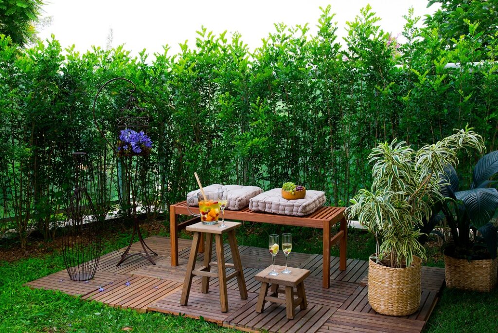 decoração jardim