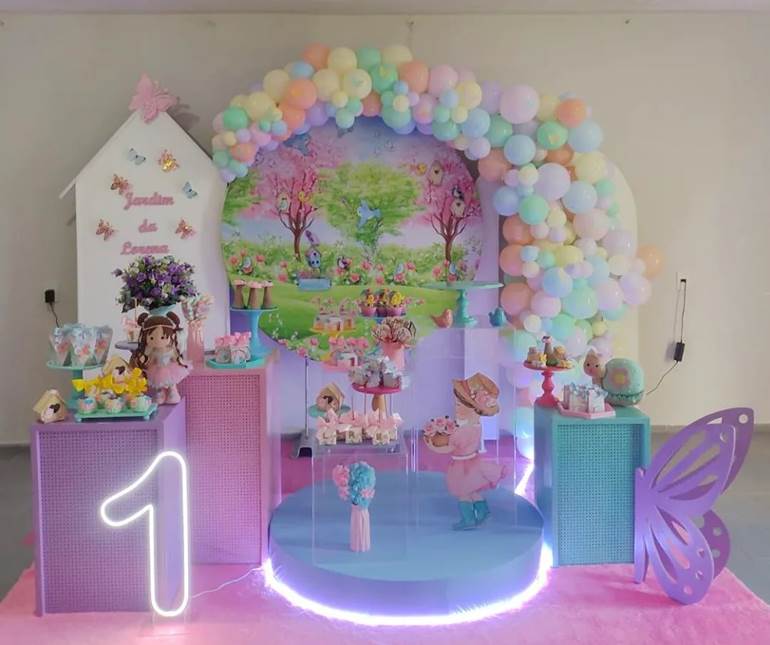 decoração jardim encantado 1 ano