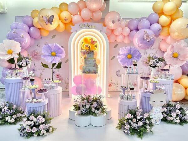 custo festa jardim encantado 1 ano barata