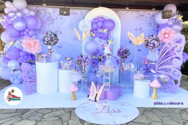 decoração jardim encantado borboletas