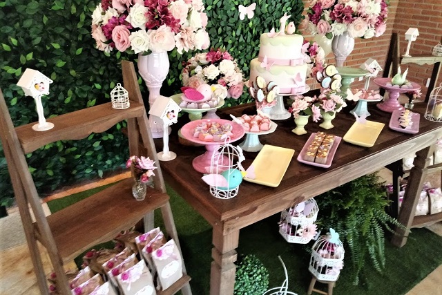 decoração jardim encantado rústico