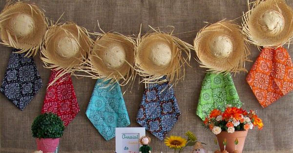 decorar festa junina com palha de coco barato