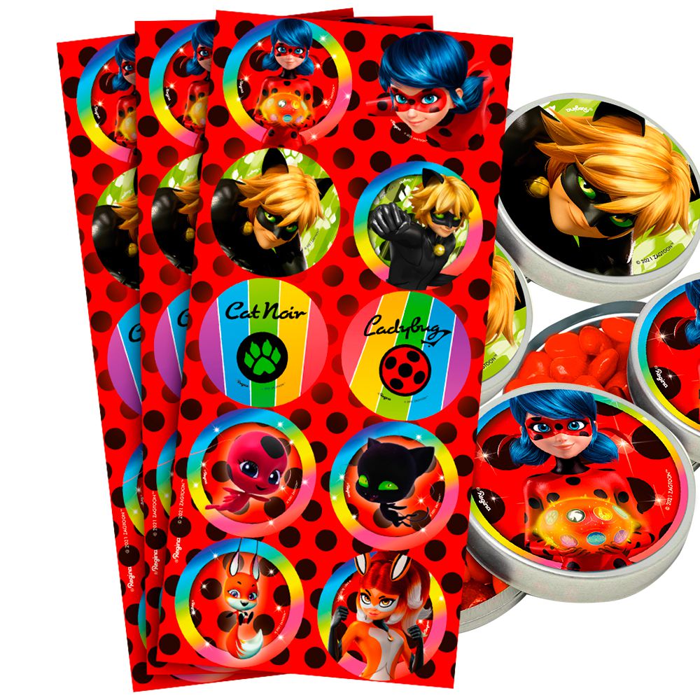 decoração ladybug painel redondo