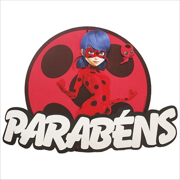 painel redondo ladybug sublimado ou tnt