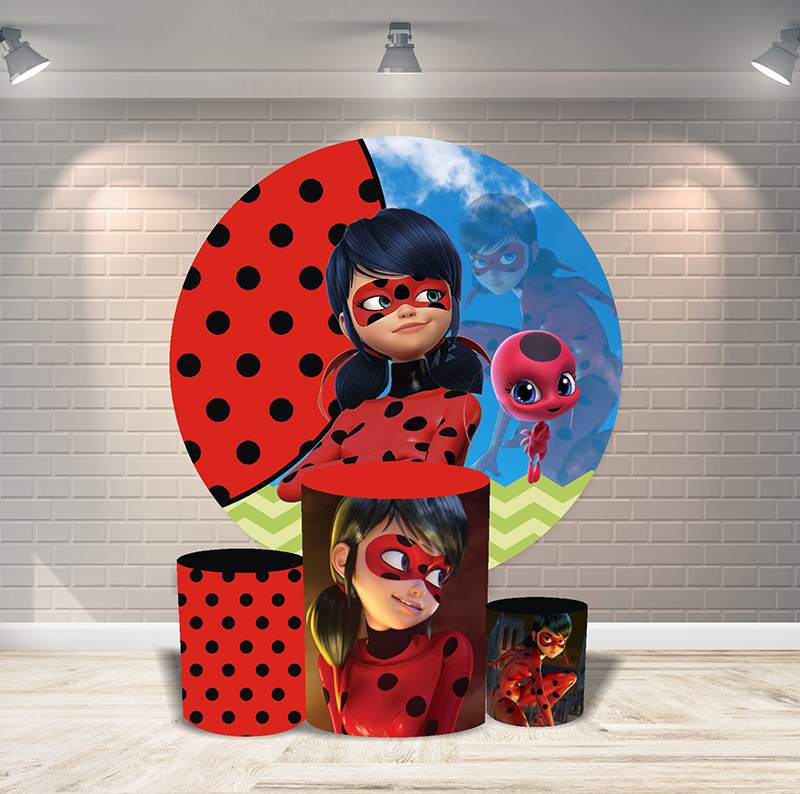 como montar painel redondo ladybug com balões
