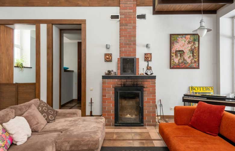 ideias criativas decoração lareira sala